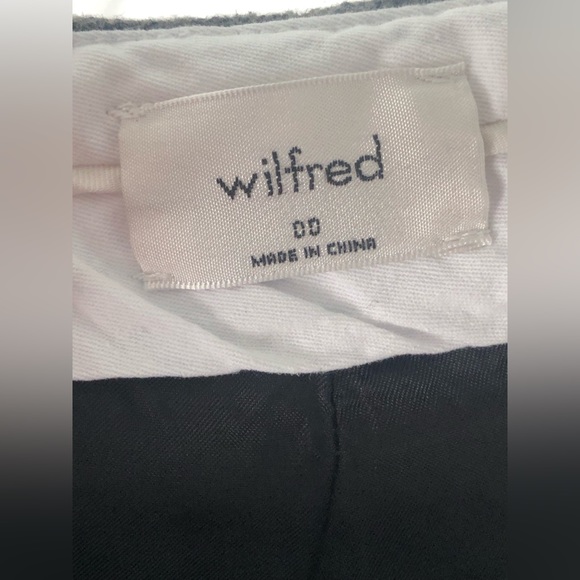 Artizia Wilfred Womens Wool Pants check Houndstooth Ankle Gray SZ 00 - Picture 6 of 7